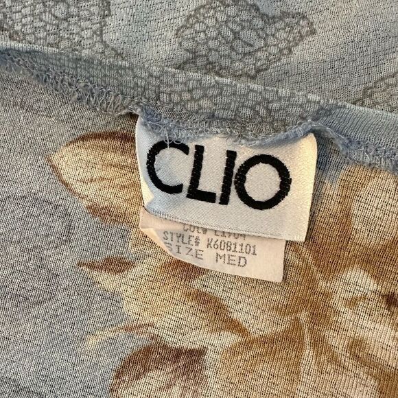 Vintage CLIO Floral Top Medium - Picture 5 of 5